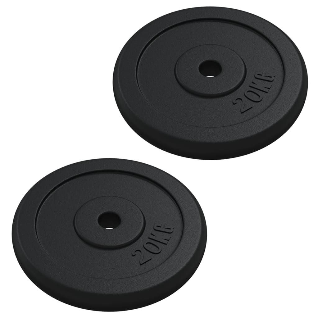 Vektskive 40 kg støpejern vidaXL
