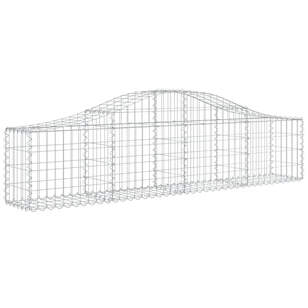 Gabionkurver buede 5 stk 200x30x40/60 cm galvanisert jern