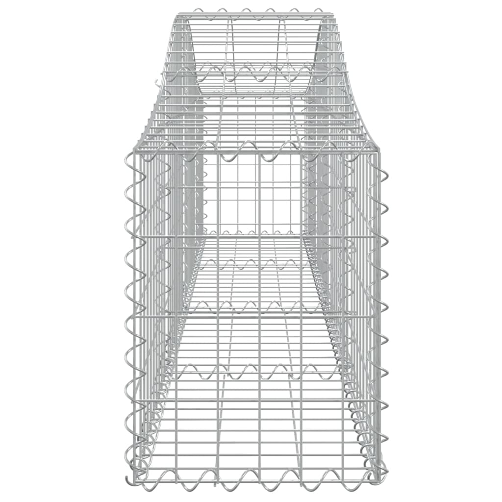 Gabionkurver buede 6 stk 200x30x40/60 cm galvanisert jern