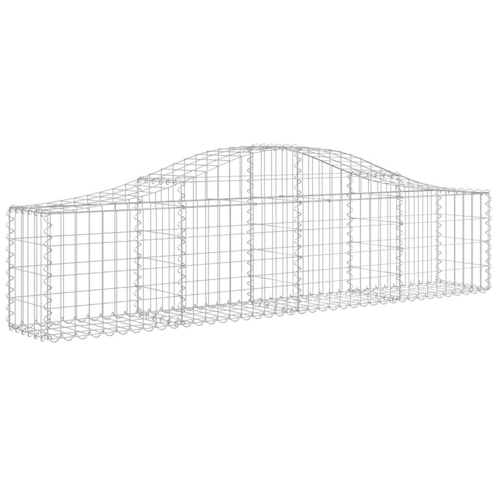 Gabionkurver buede 11 stk 200x30x40/60 cm galvanisert jern