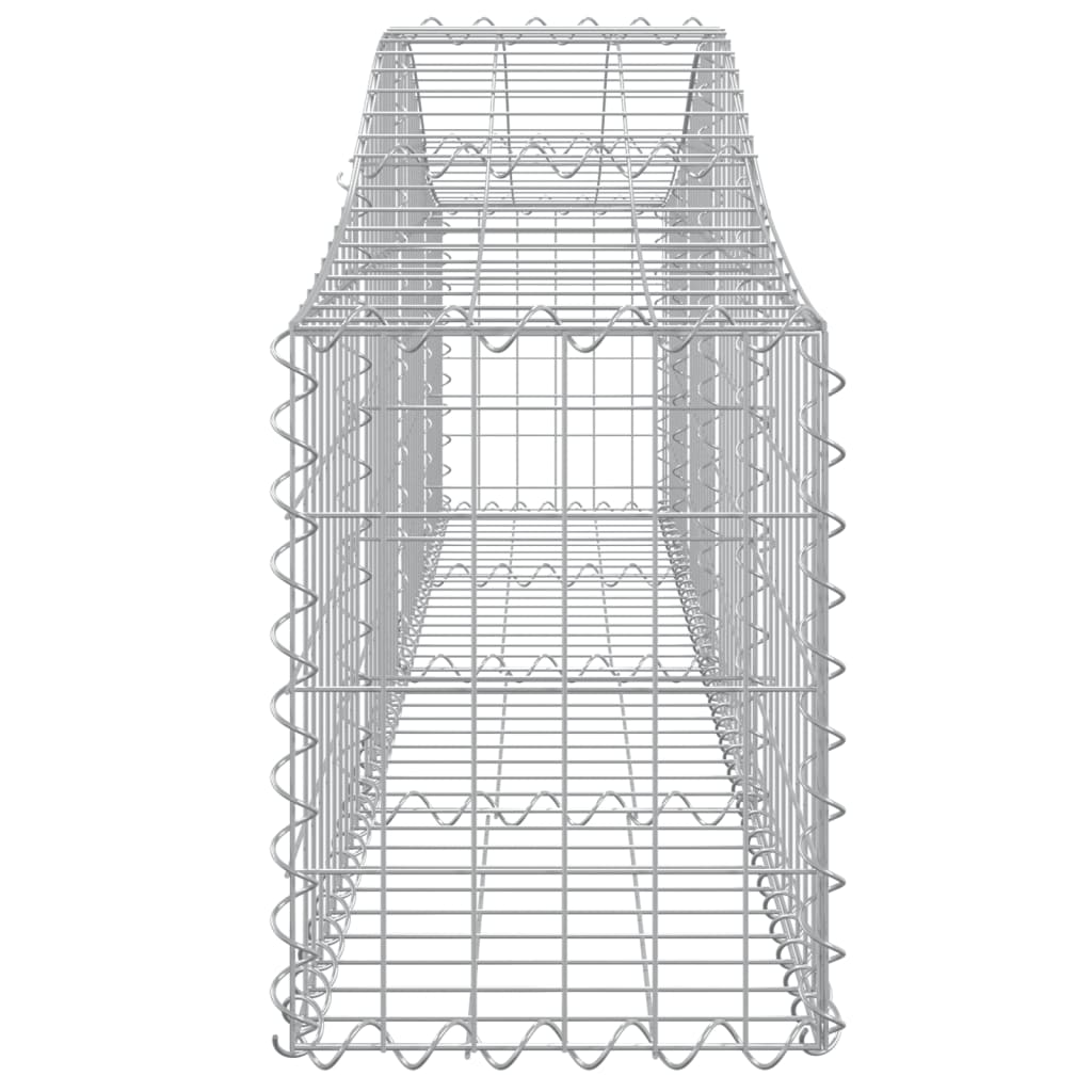Gabionkurver buede 12 stk 200x30x40/60 cm galvanisert jern