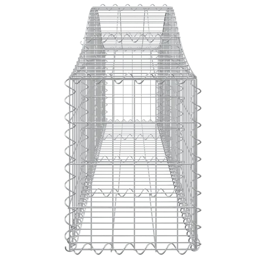 Gabionkurver buede 14 stk 200x30x40/60 cm galvanisert jern