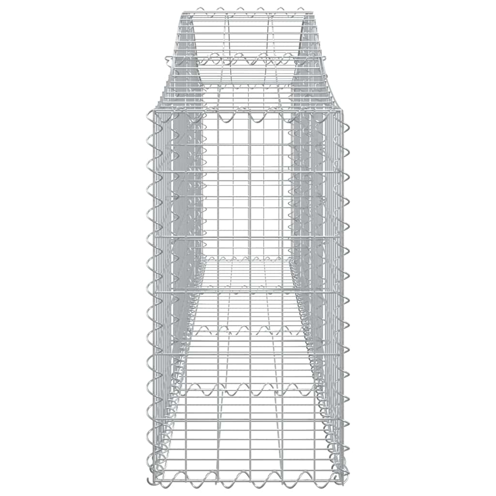 Gabionkurver buede 2 stk 200x30x60/80 cm galvanisert jern