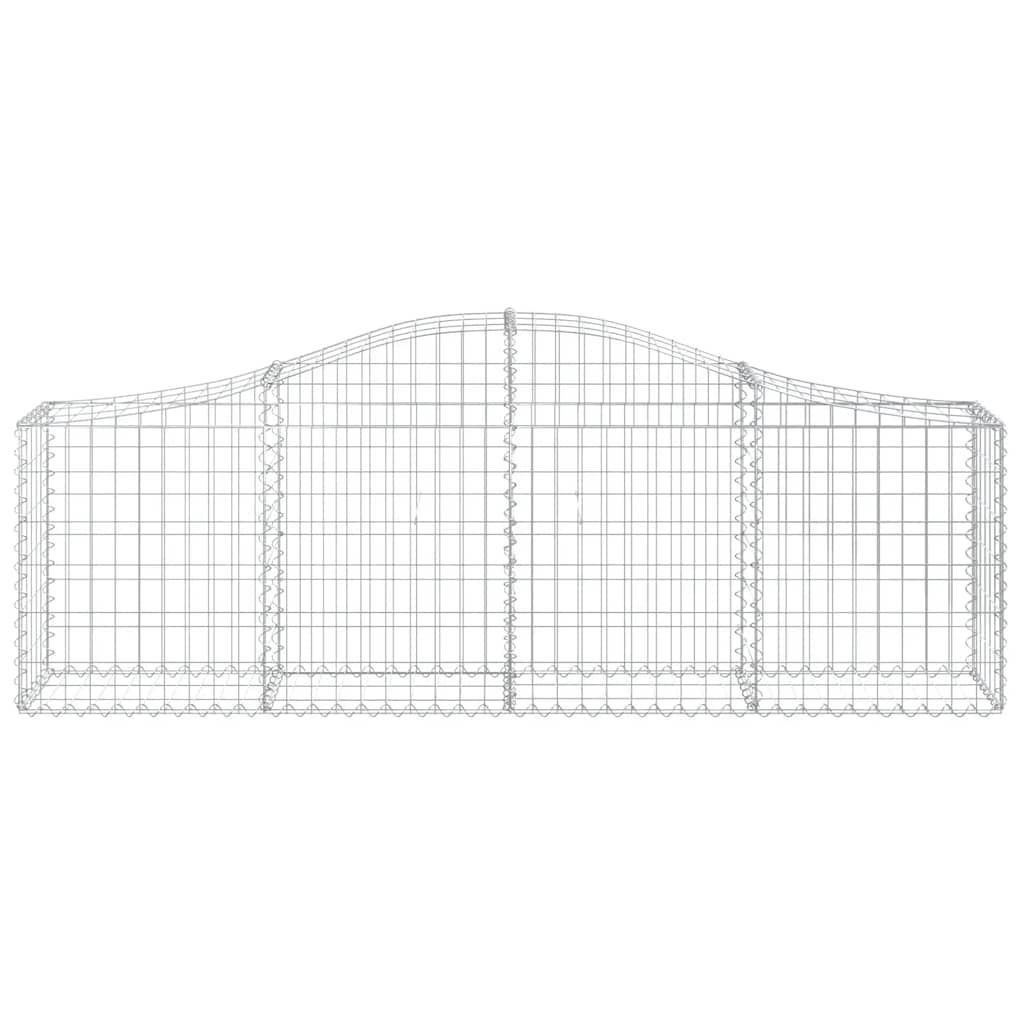 Gabionkurver buede 3 stk 200x30x60/80 cm galvanisert jern