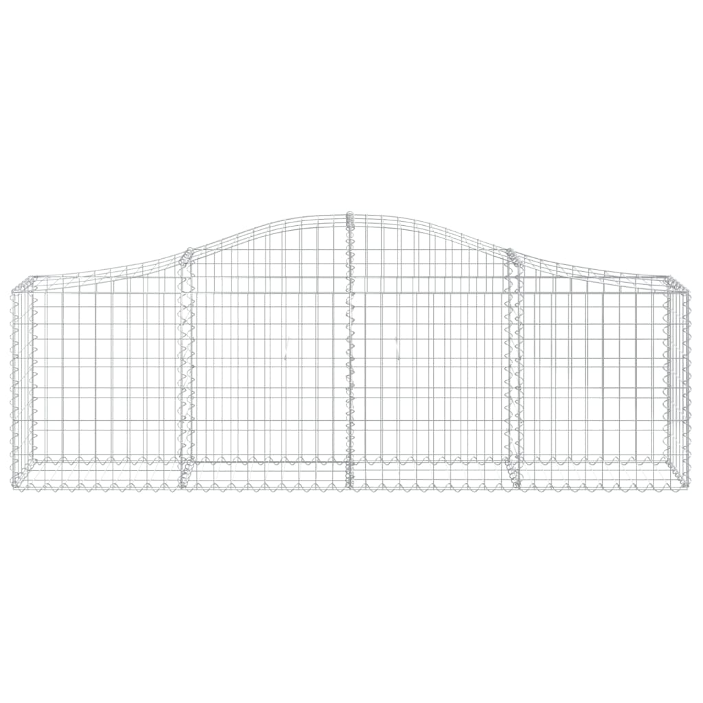 Gabionkurver buede 10 stk 200x30x60/80 cm galvanisert jern