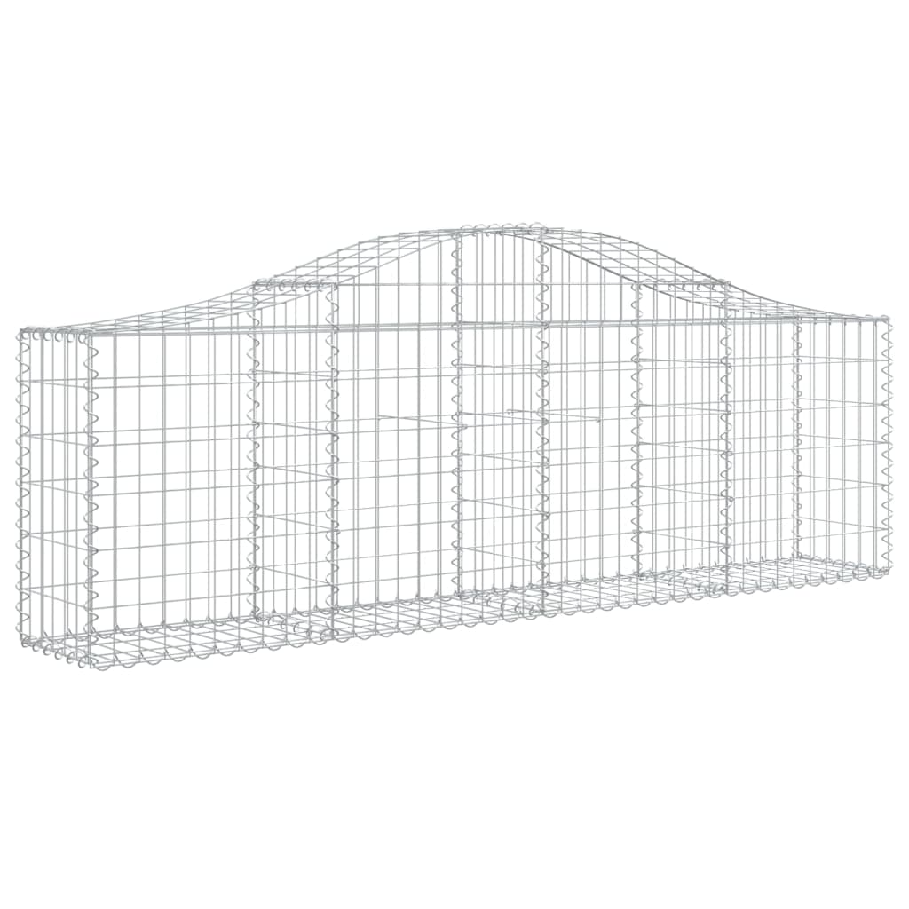 Gabionkurver buede 20 stk 200x30x60/80 cm galvanisert jern