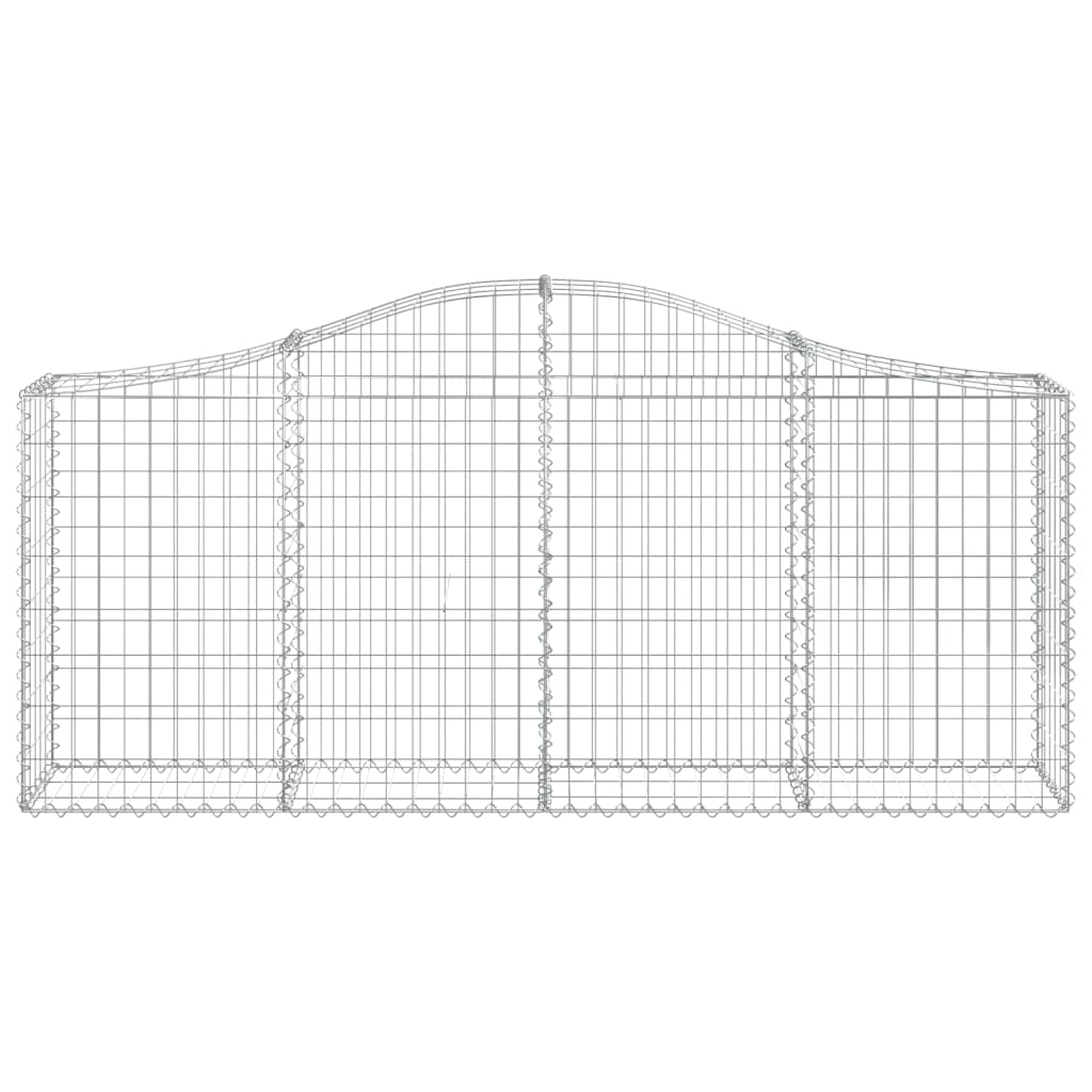 Gabionkurver buede 2 stk 200x30x80/100 cm galvanisert jern