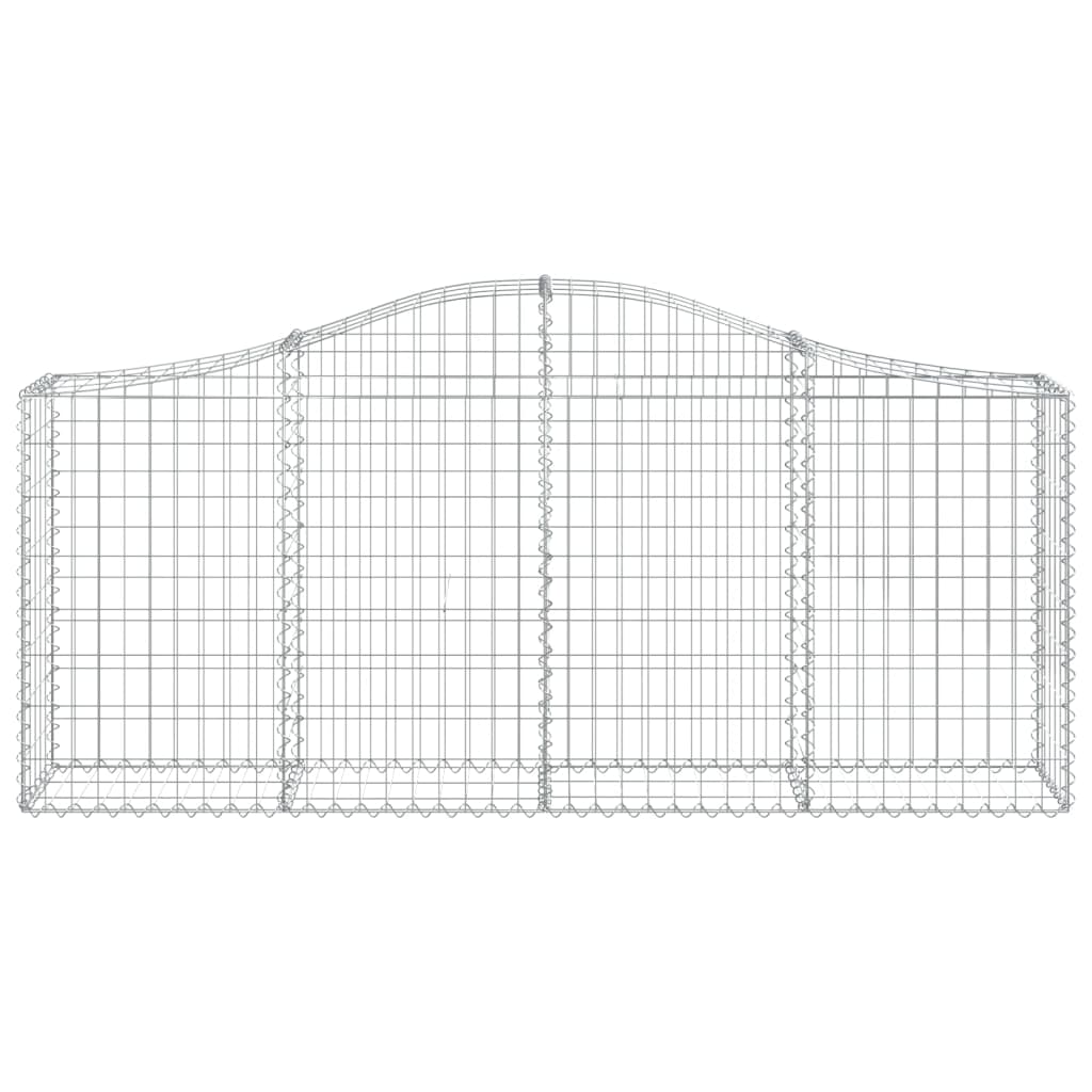Gabionkurver buede 14 stk 200x30x80/100 cm galvanisert jern