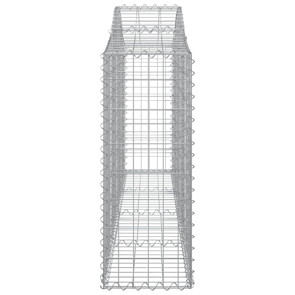 Gabionkurver buede 18 stk 200x30x80/100 cm galvanisert jern