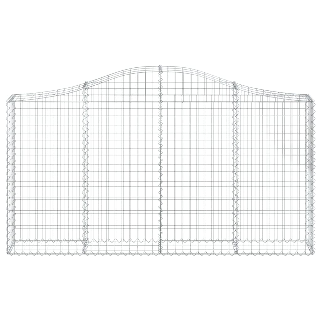 Gabionkurver buede 12 stk 200x30x100/120 cm galvanisert jern