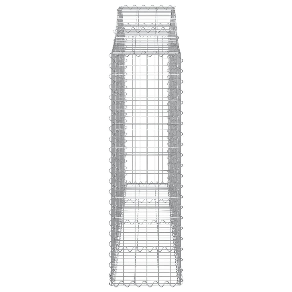 Gabionkurver buede 18 stk 200x30x100/120 cm galvanisert jern