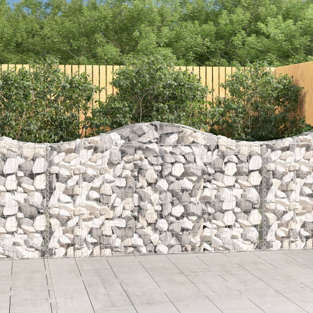 Gabionkurver buede 30 stk 200x30x100/120 cm galvanisert jern