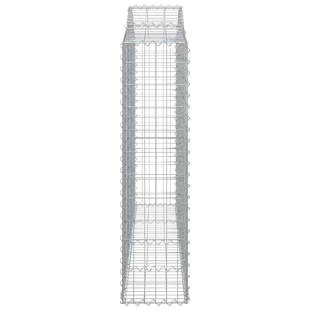 Gabionkurver buede 2 stk 200x30x120/140 cm galvanisert jern