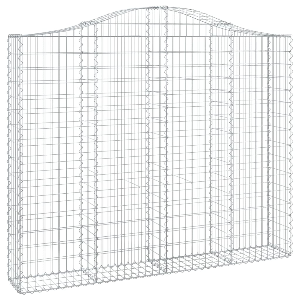 Gabionkurver buede 2 stk 200x30x160/180 cm galvanisert jern