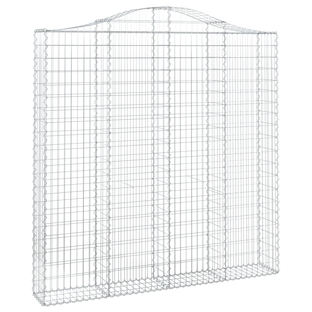 Gabionkurver buede 3 stk 200x30x200/220 cm galvanisert jern