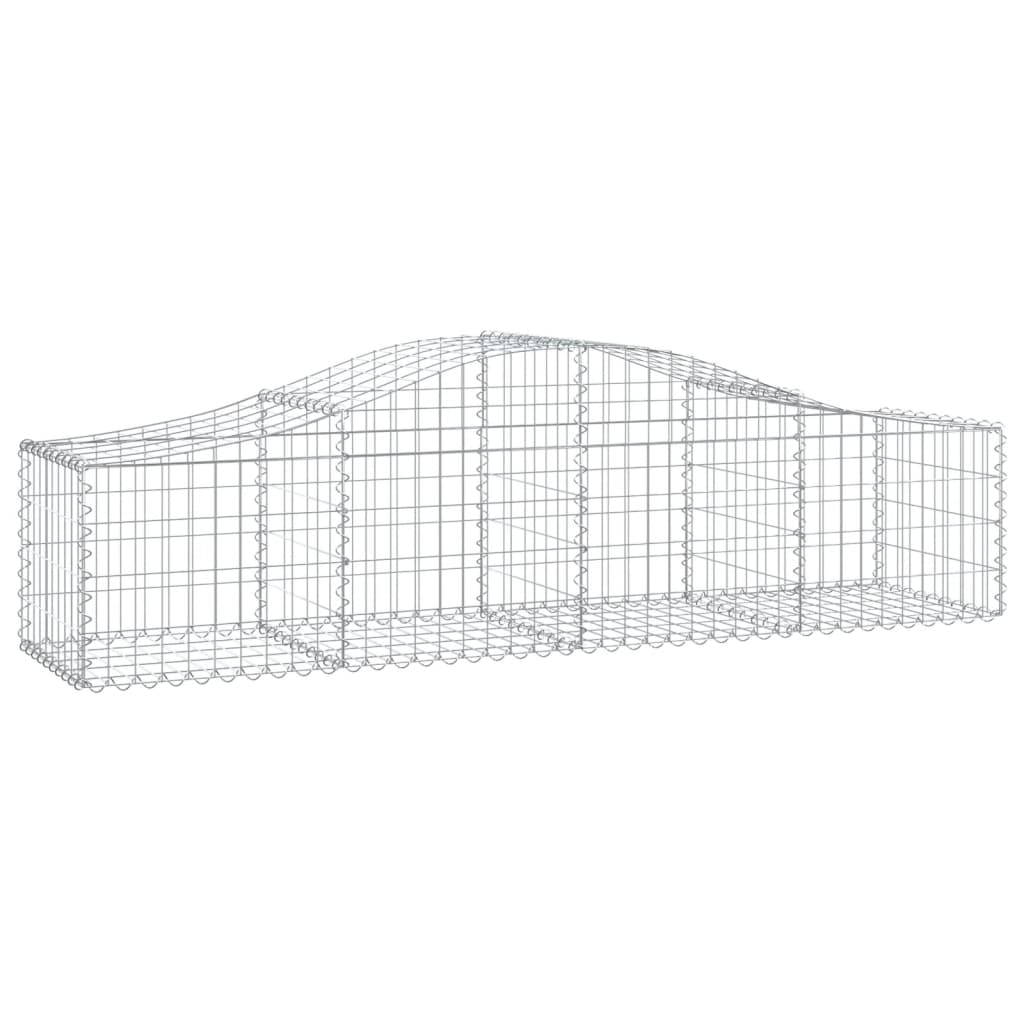 Gabionkurver buede 5 stk 200x50x40/60 cm galvanisert jern