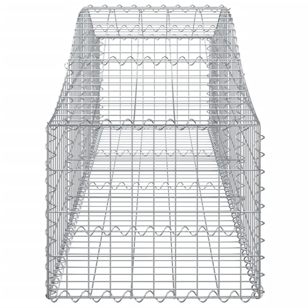 Gabionkurver buede 5 stk 200x50x40/60 cm galvanisert jern