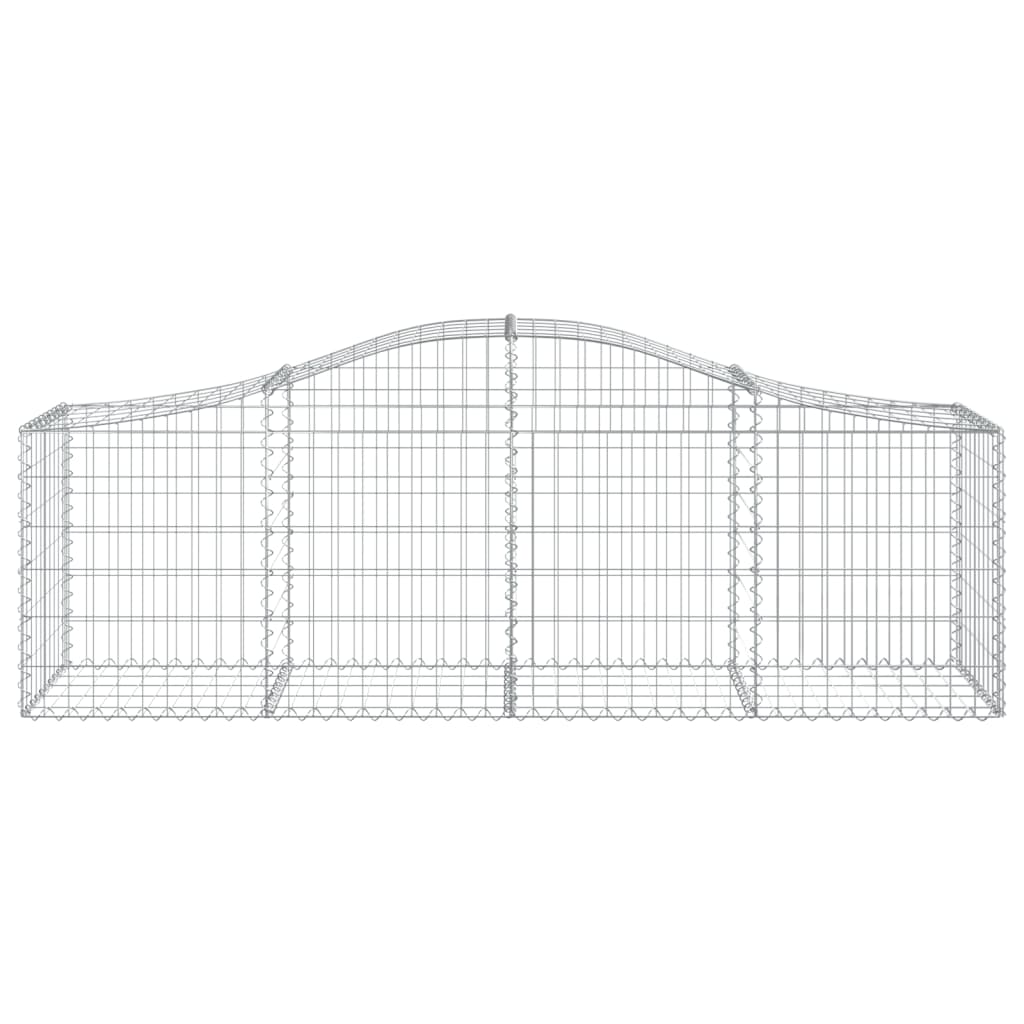 Gabionkurver buede 8 stk 200x50x60/80 cm galvanisert jern