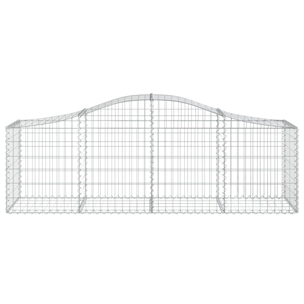 Gabionkurver buede 10 stk 200x50x60/80 cm galvanisert jern