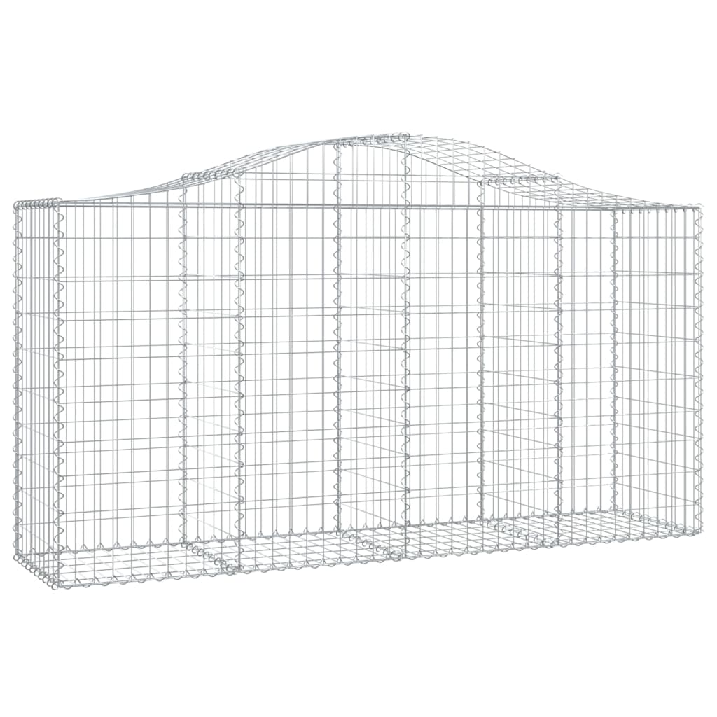 Gabionkurver buede 12 stk 200x50x100/120 cm galvanisert jern