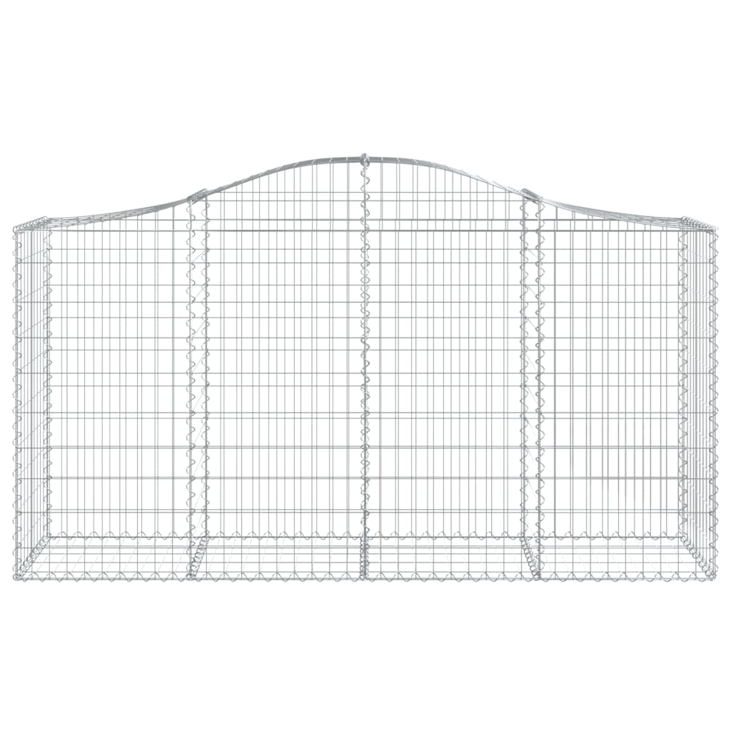 Gabionkurver buede 14 stk 200x50x100/120 cm galvanisert jern