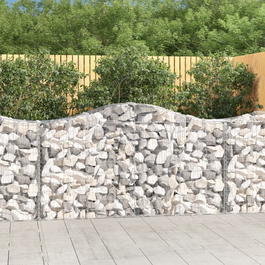 Gabionkurver buede 14 stk 200x50x100/120 cm galvanisert jern