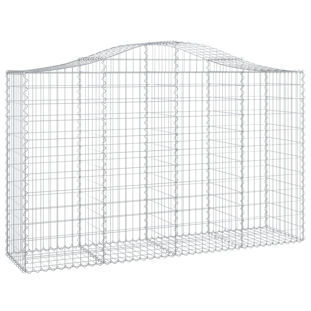Gabionkurver buede 8 stk 200x50x120/140 cm galvanisert jern