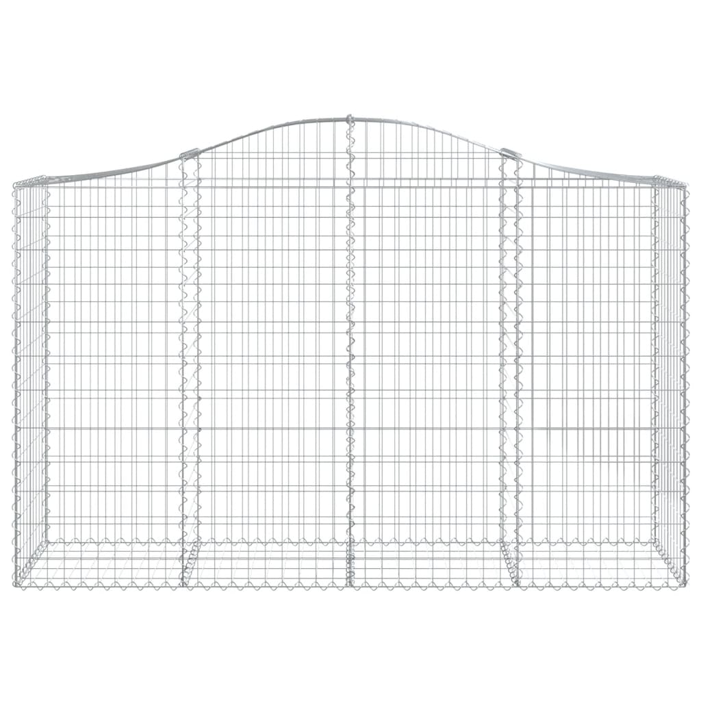 Gabionkurver buede 8 stk 200x50x120/140 cm galvanisert jern