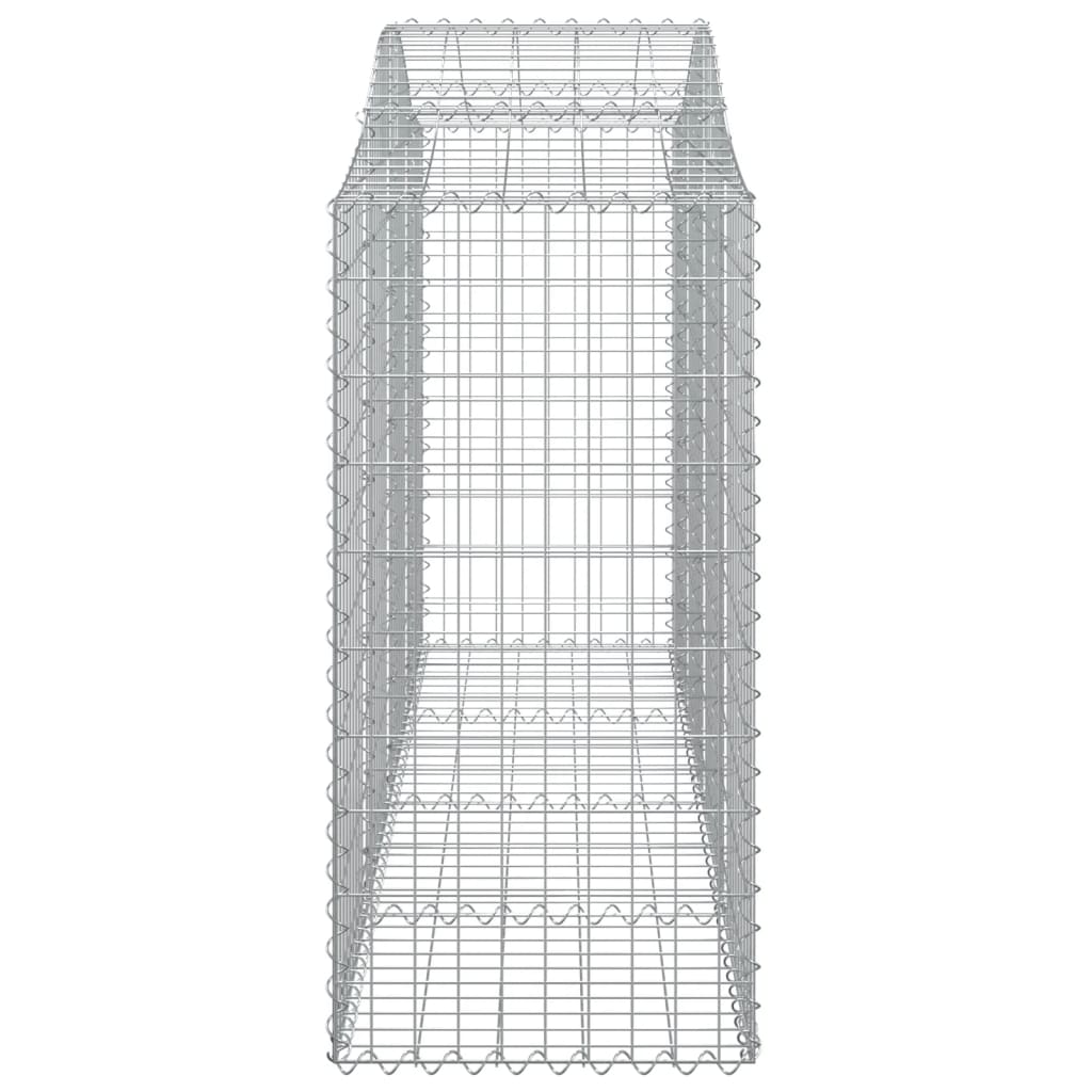 Gabionkurver buede 9 stk 200x50x120/140 cm galvanisert jern