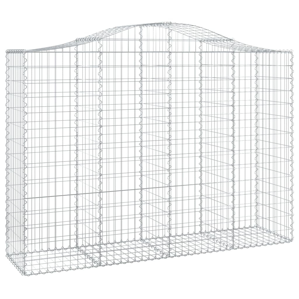 Gabionkurver buede 18 stk 200x50x140/160 cm galvanisert jern