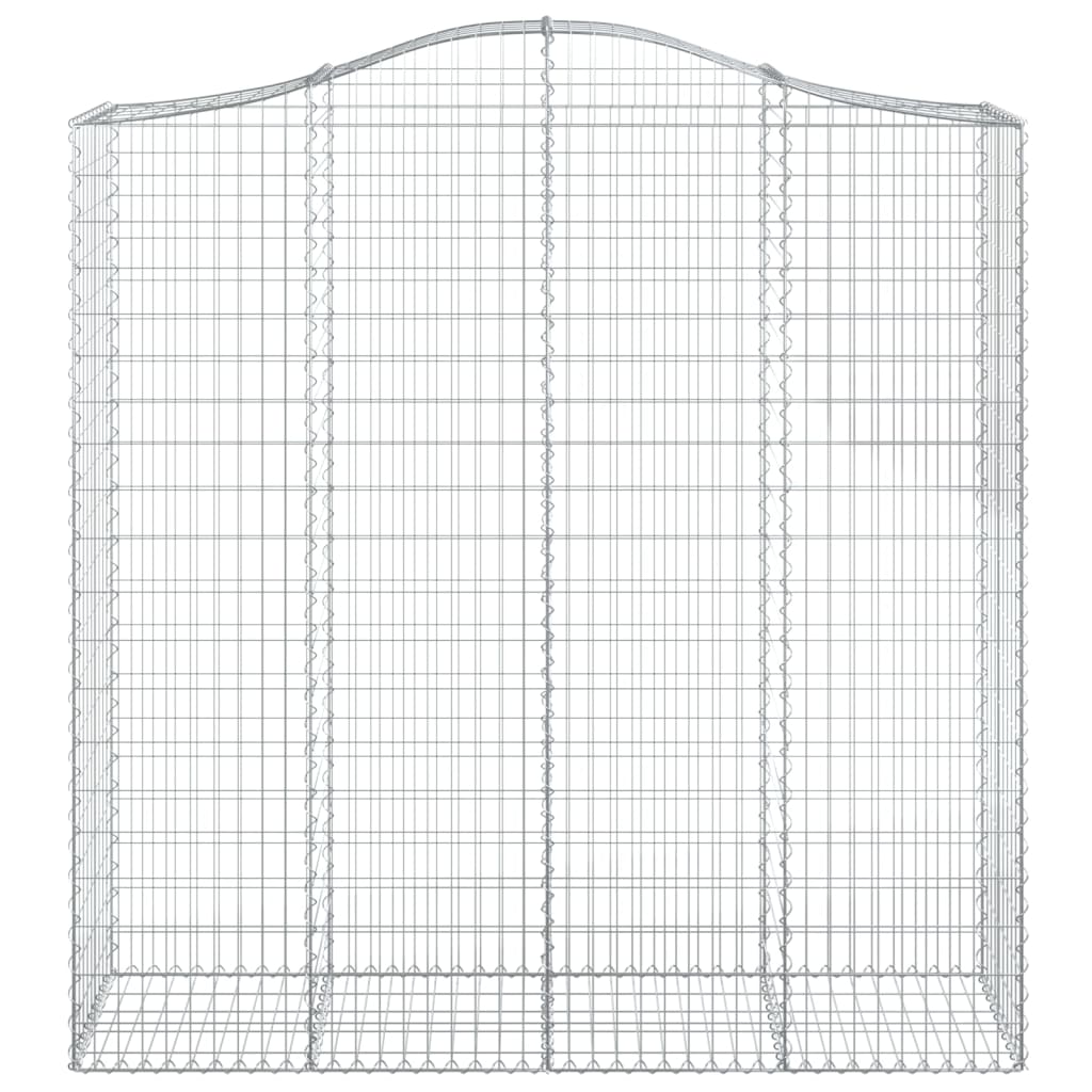 Gabionkurver buede 4 stk 200x50x200/220 cm galvanisert jern