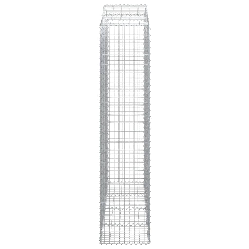 Gabionkurver buede 7 stk 200x50x220/240 cm galvanisert jern