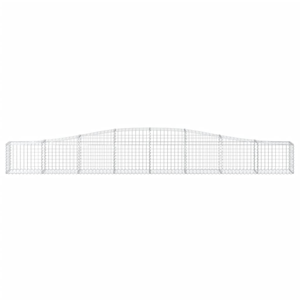 Gabionkurver buede 4 stk 400x30x40/60 cm galvanisert jern