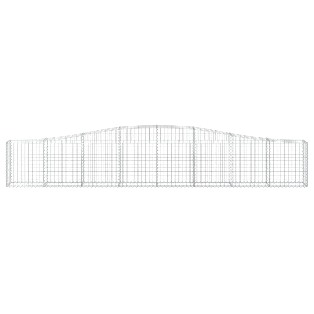 Gabionkurver buede 2 stk 400x30x60/80 cm galvanisert jern