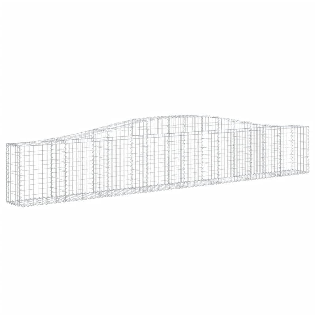 Gabionkurver buede 4 stk 400x30x60/80 cm galvanisert jern