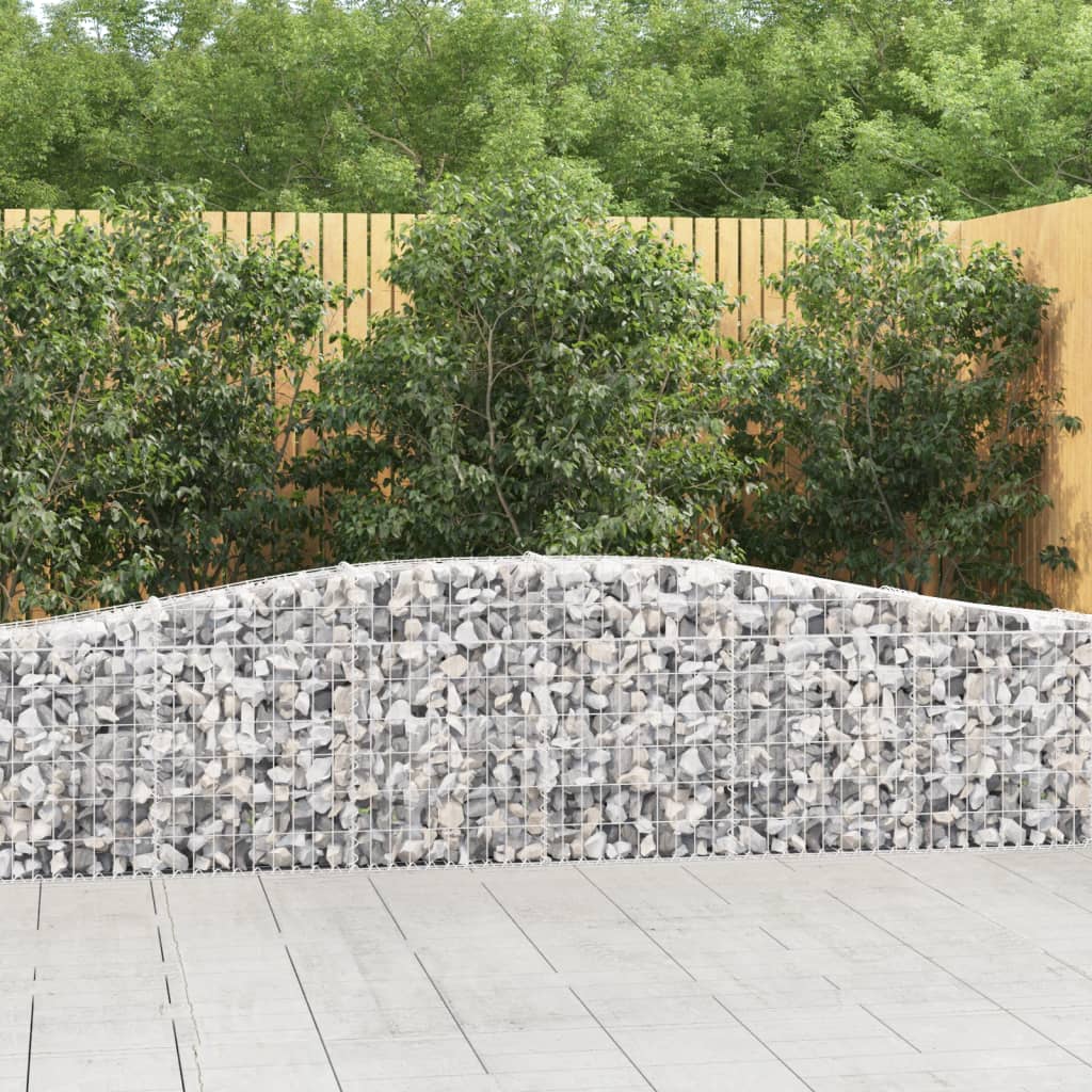 Gabionkurver buede 5 stk 400x30x60/80 cm galvanisert jern