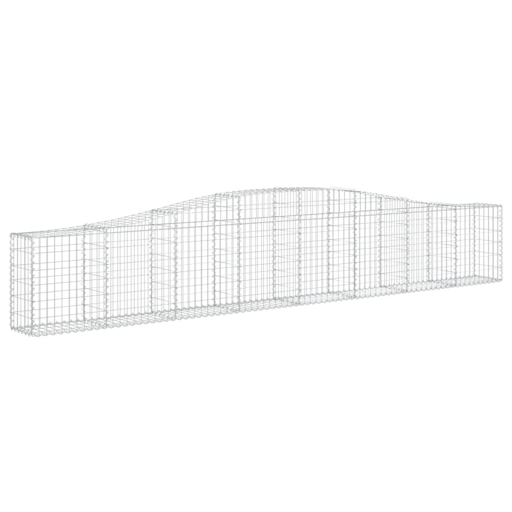 Gabionkurver buede 9 stk 400x30x60/80 cm galvanisert jern