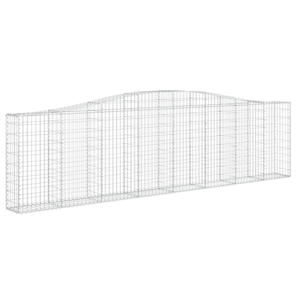 Gabionkurver buede 2 stk 400x30x100/120 cm galvanisert jern