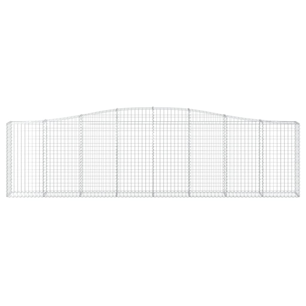 Gabionkurver buede 3 stk 400x30x100/120 cm galvanisert jern