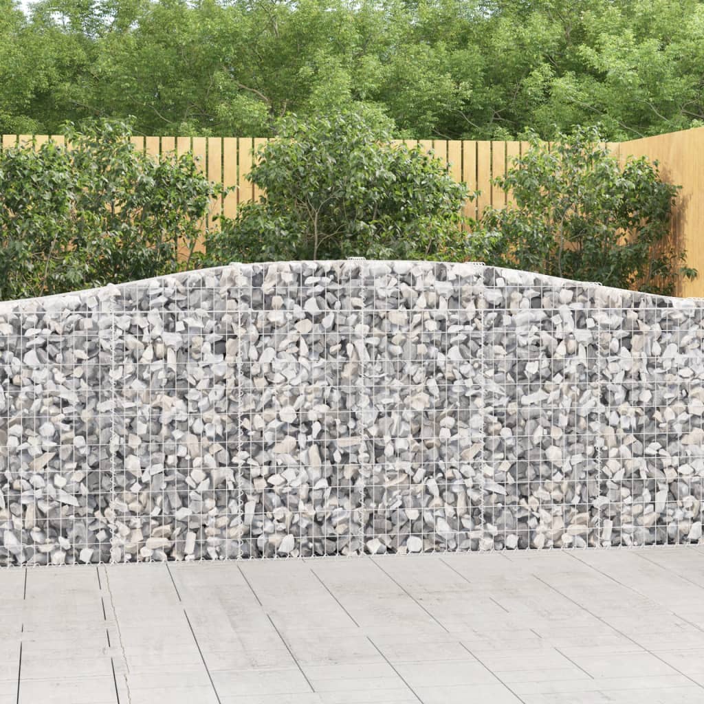 Gabionkurver buede 4 stk 400x30x100/120 cm galvanisert jern