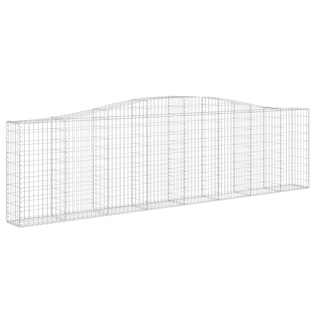 Gabionkurver buede 6 stk 400x30x100/120 cm galvanisert jern