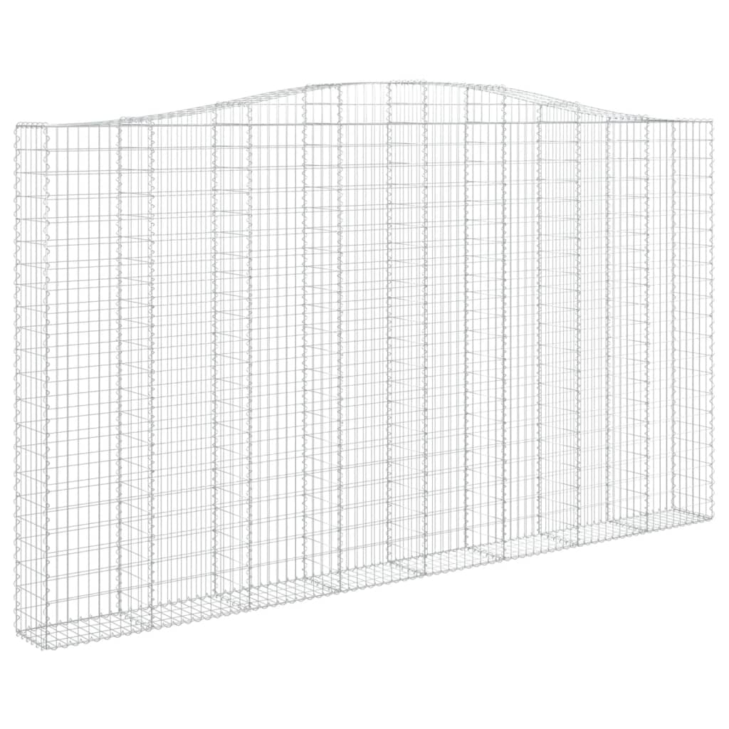Gabionkurver buede 5 stk 400x30x220/240 cm galvanisert jern