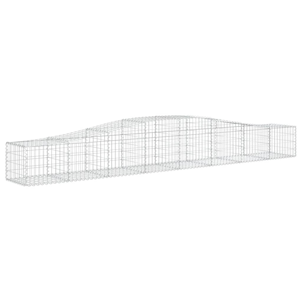 Gabionkurver buede 20 stk 400x50x40/60 cm galvanisert jern