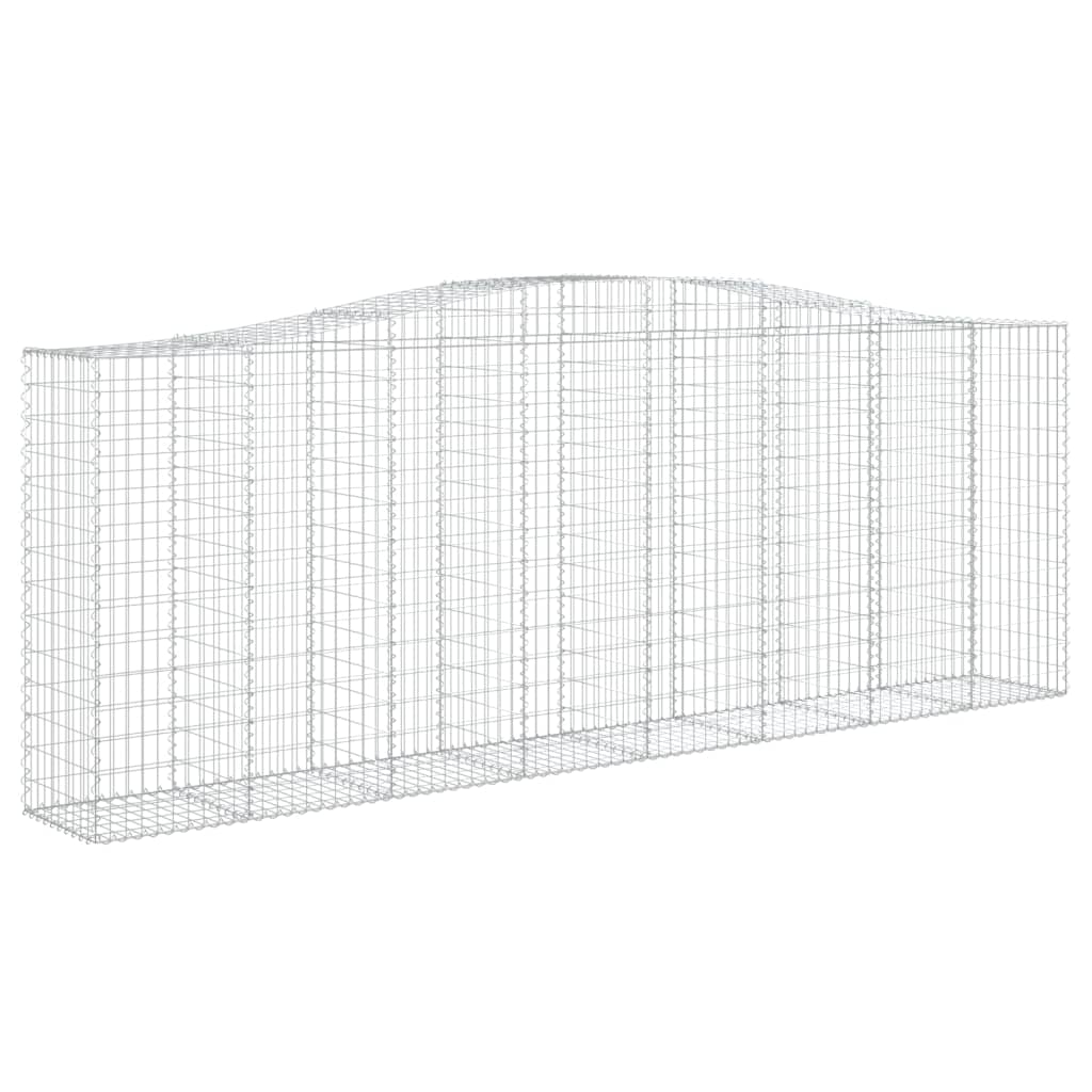 Gabionkurver buede 7 stk 400x50x140/160 cm galvanisert jern
