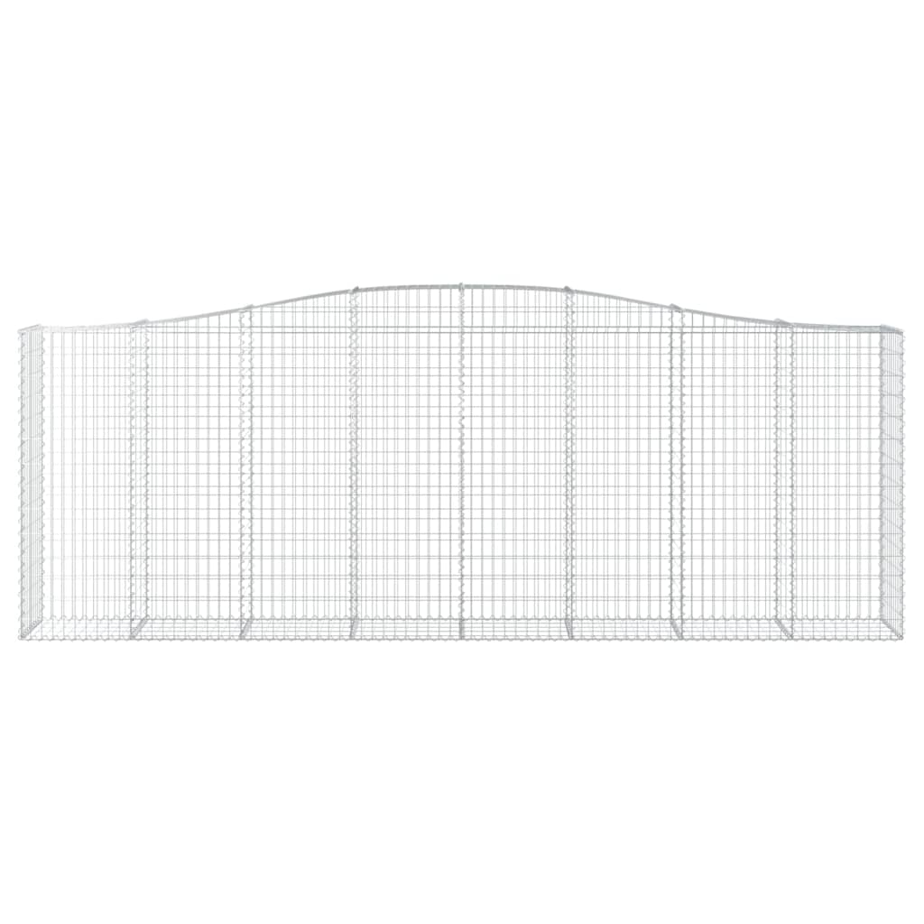 Gabionkurver buede 8 stk 400x50x140/160 cm galvanisert jern