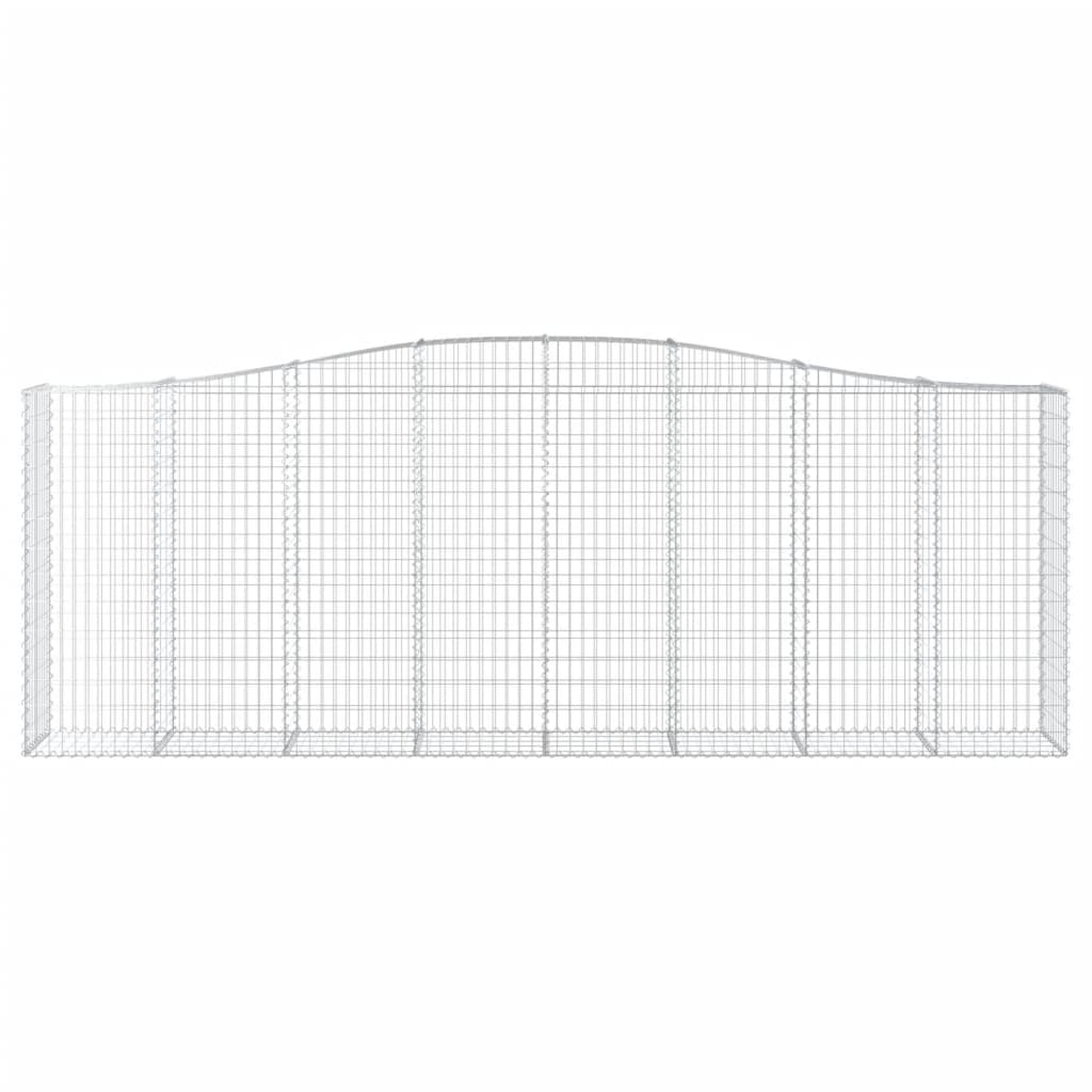 Gabionkurver buede 9 stk 400x50x140/160 cm galvanisert jern