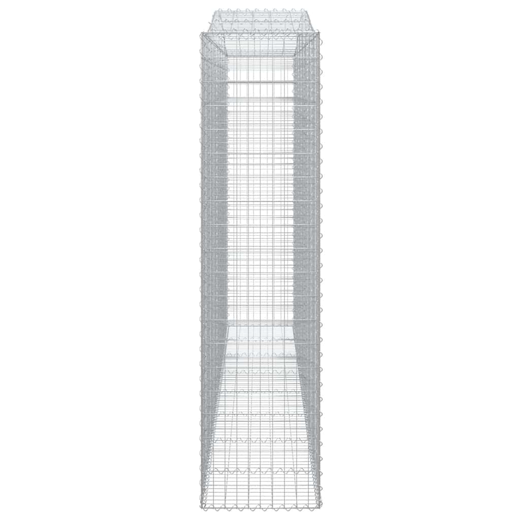 Gabionkurver buede 9 stk 400x50x200/220 cm galvanisert jern