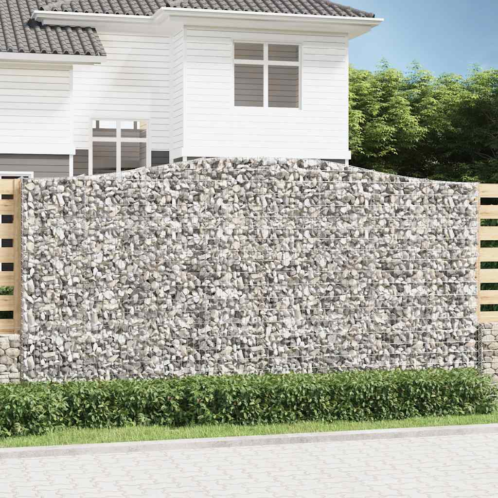 Gabionkurver buede 9 stk 400x50x200/220 cm galvanisert jern