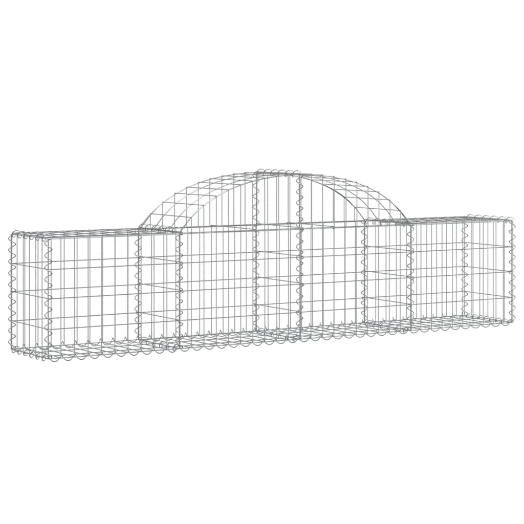 Gabionkurver buede 8 stk 200x30x40/60 cm galvanisert jern