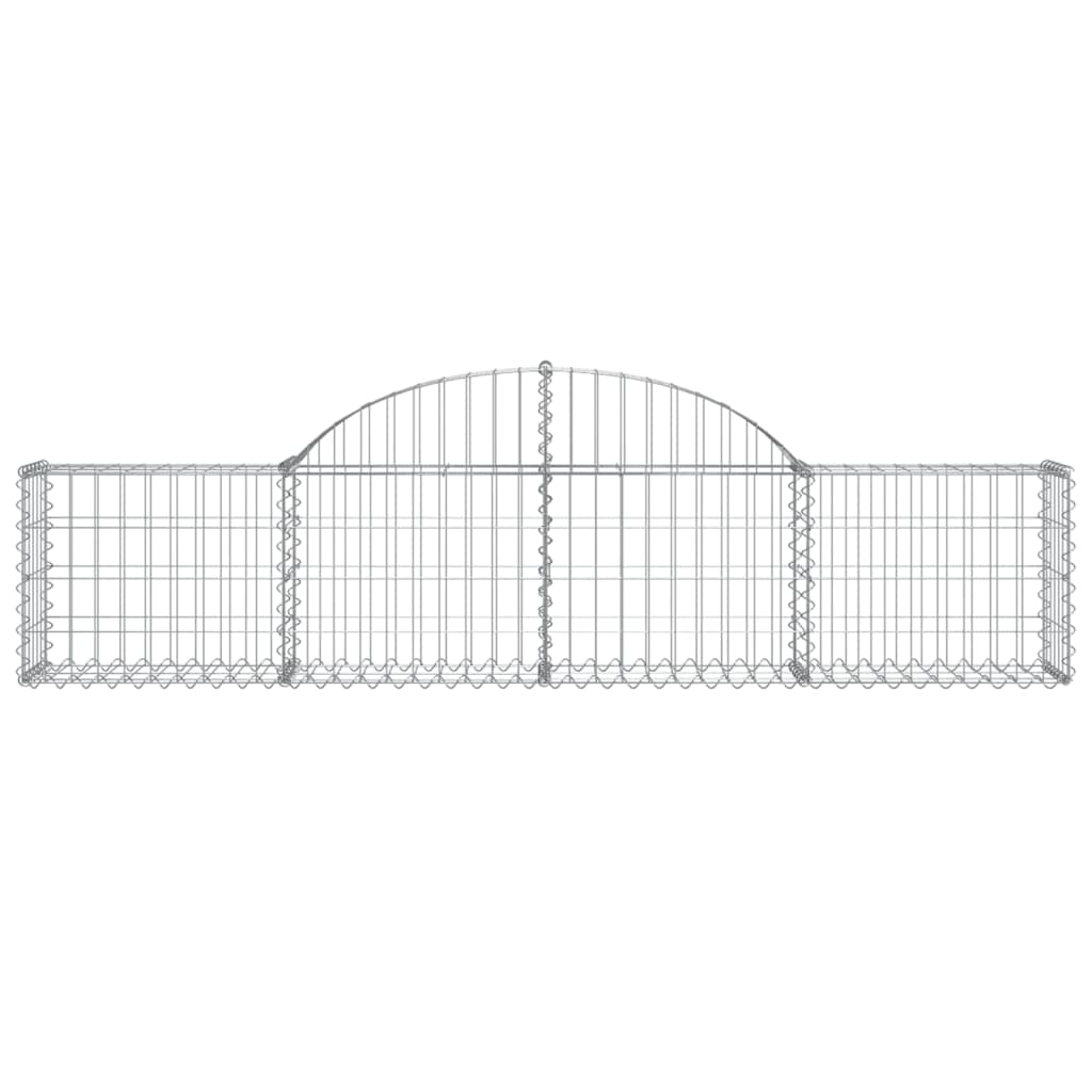 Gabionkurver buede 10 stk 200x30x40/60 cm galvanisert jern
